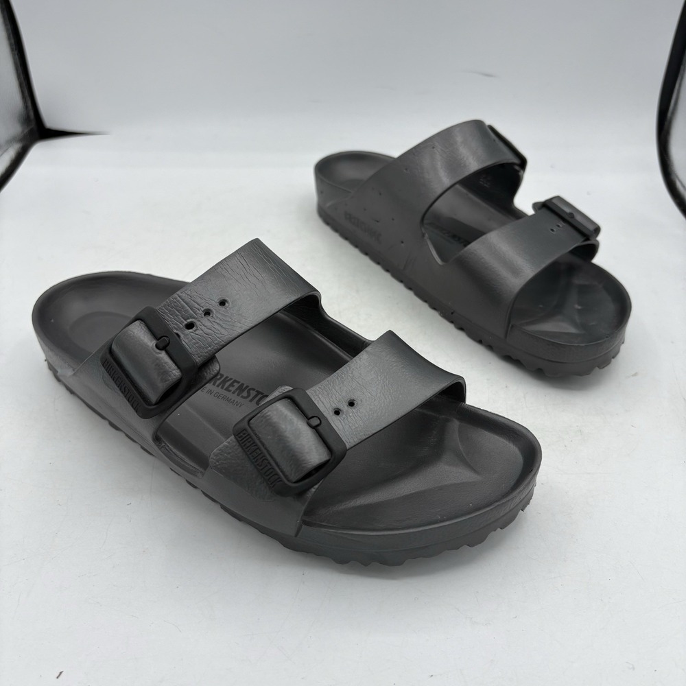 Birkenstock Sandals Womens Size 8 Arizona EVA Anthracite Gray 2 Straps